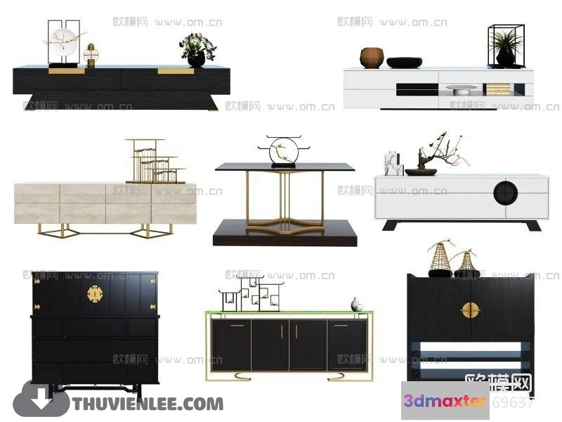 1163940 - FURNITURE - TV SHELF 3D MODELS - 066