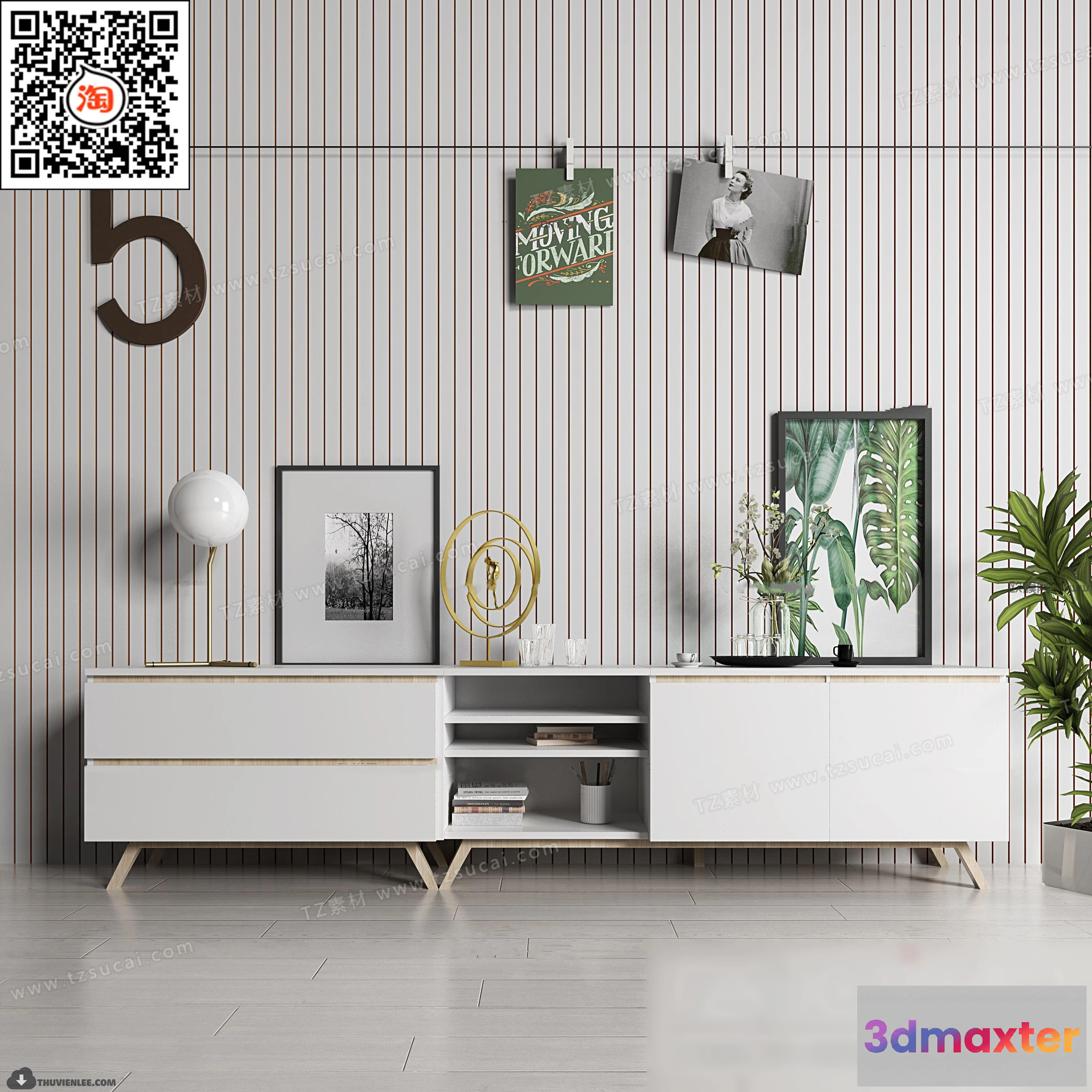 1163964 - FURNITURE - TV SHELF 3D MODELS - 078