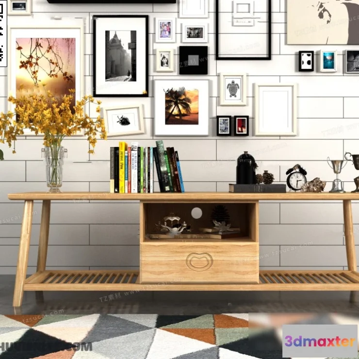 1163984 - FURNITURE - TV SHELF 3D MODELS - 088