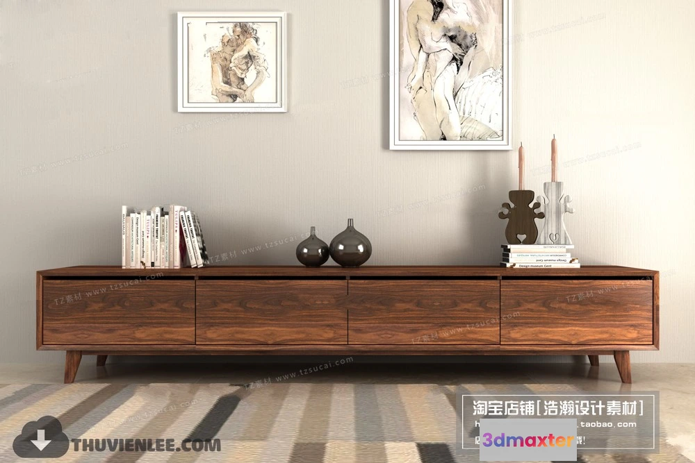 1164000 - FURNITURE - TV SHELF 3D MODELS - 096