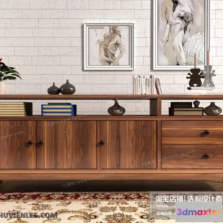 1164002 - FURNITURE - TV SHELF 3D MODELS - 097