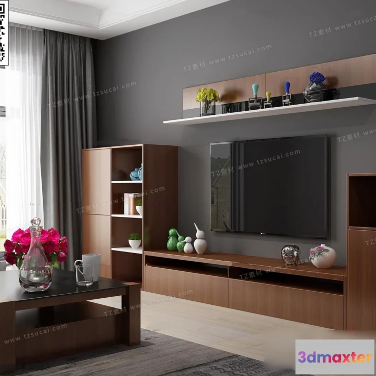 1164020 - FURNITURE - TV SHELF 3D MODELS - 106