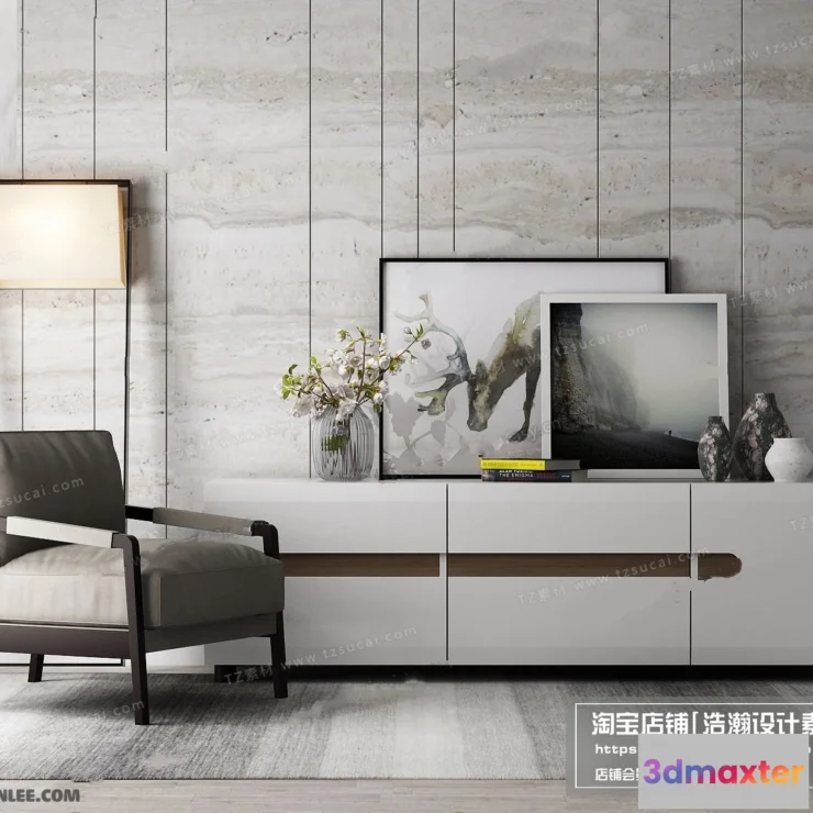 1164060 - FURNITURE - TV SHELF 3D MODELS - 126