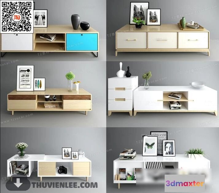 1164096 - FURNITURE - TV SHELF 3D MODELS - 144