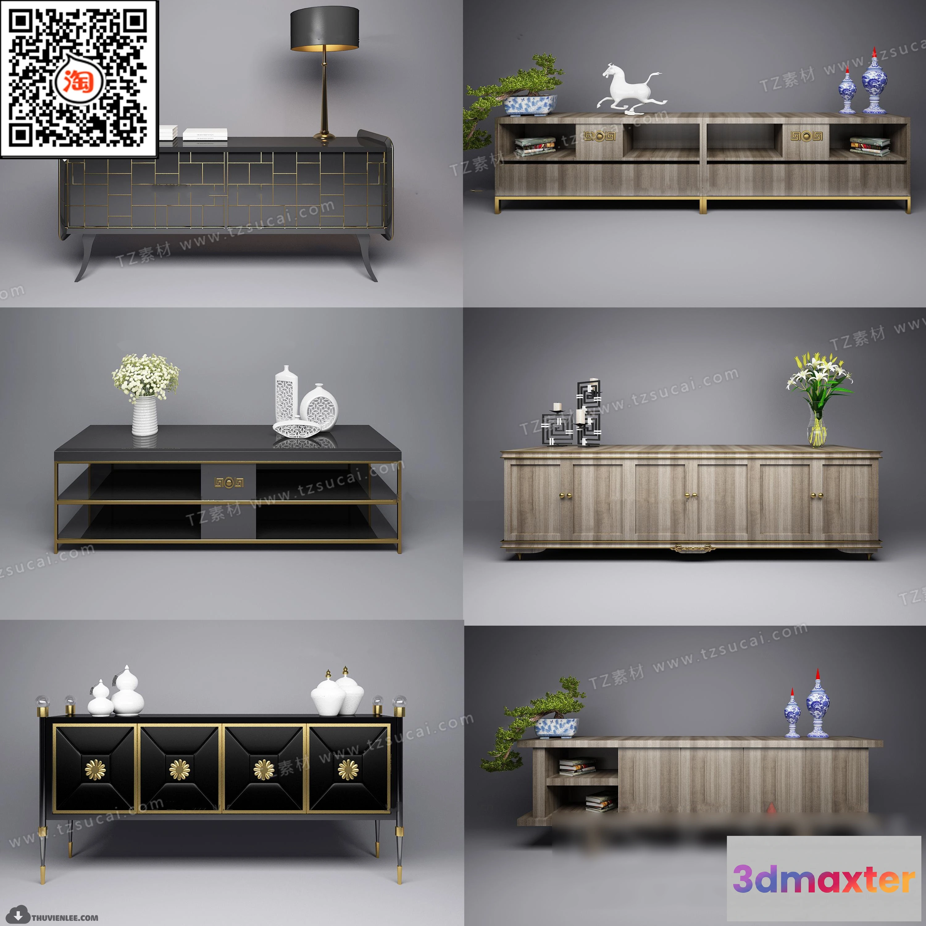 1164098 - FURNITURE - TV SHELF 3D MODELS - 145