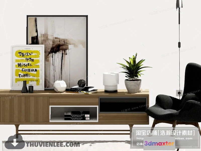 1164106 - FURNITURE - TV SHELF 3D MODELS - 149