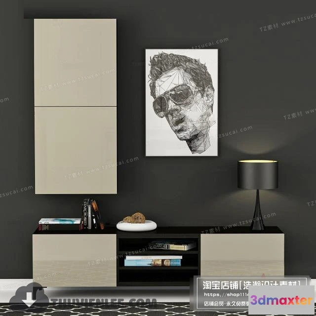 1164108 - FURNITURE - TV SHELF 3D MODELS - 150