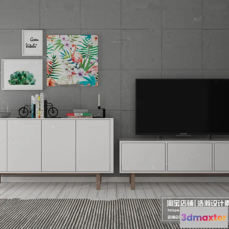1164132 - FURNITURE - TV SHELF 3D MODELS - 162