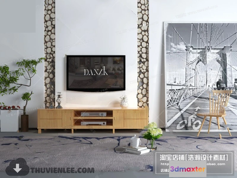 1164152 - FURNITURE - TV SHELF 3D MODELS - 172