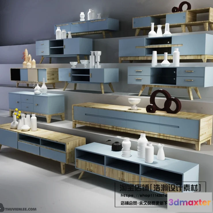 1164170 - FURNITURE - TV SHELF 3D MODELS - 181