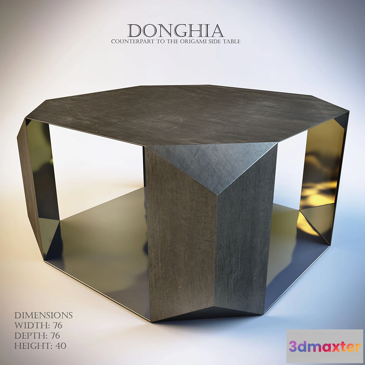 1272928 - DONGHIA Counterpart to the Origami side table 3D Max