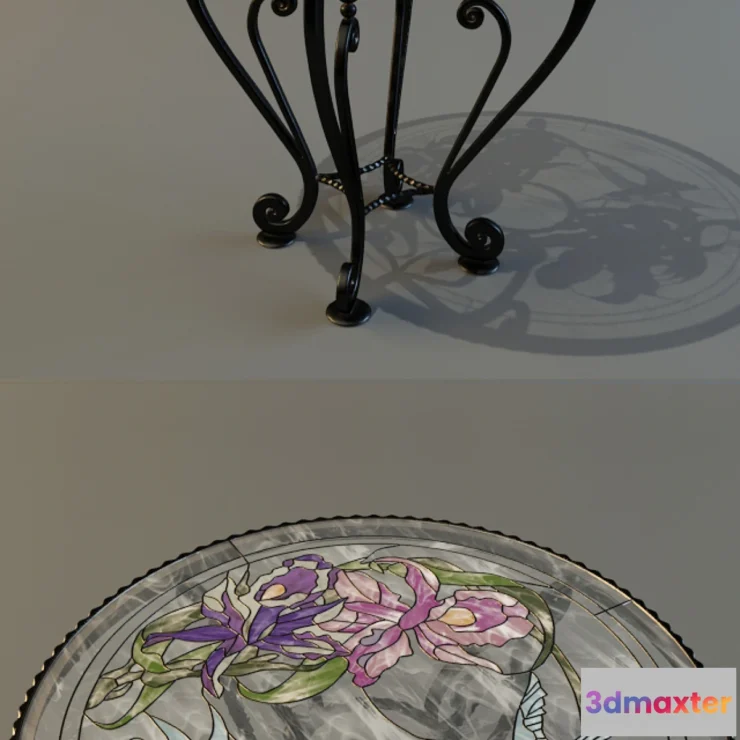 1274122 - Forged table with vitranoj tabletop 3D Max