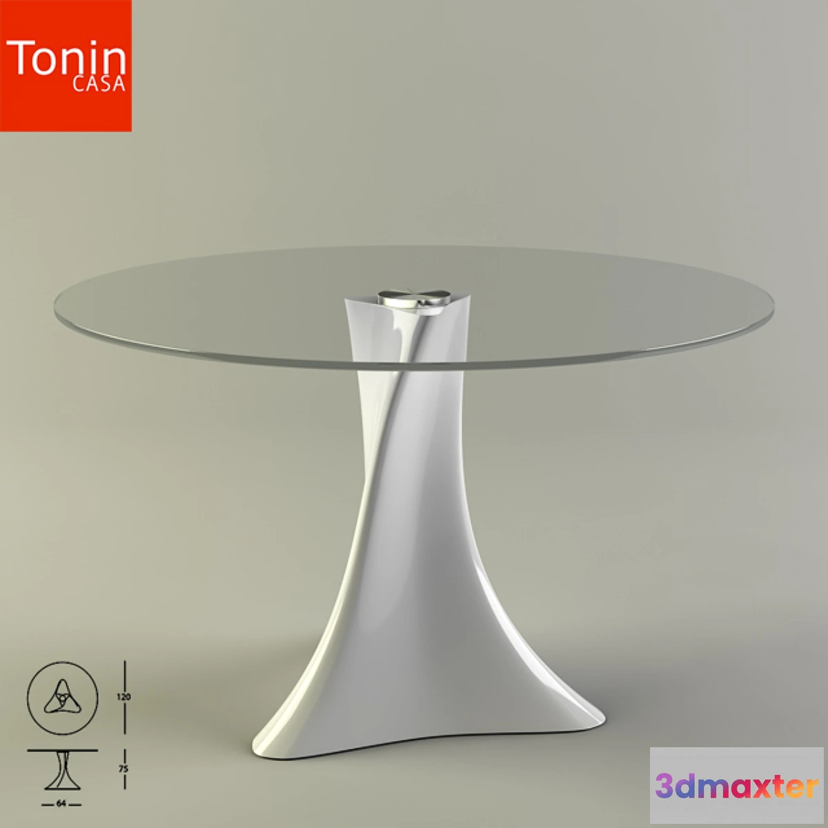 1274564 - Table Tonin Casa La Defense 3D Max