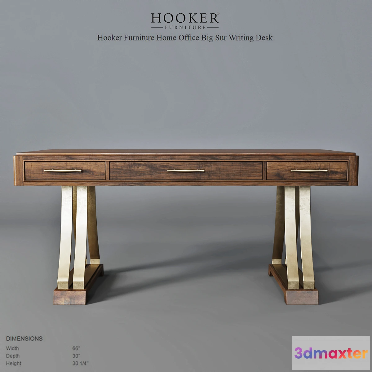 1275384 - Hooker Furniture Home Office Big Sur Writing Desk2 3D Max