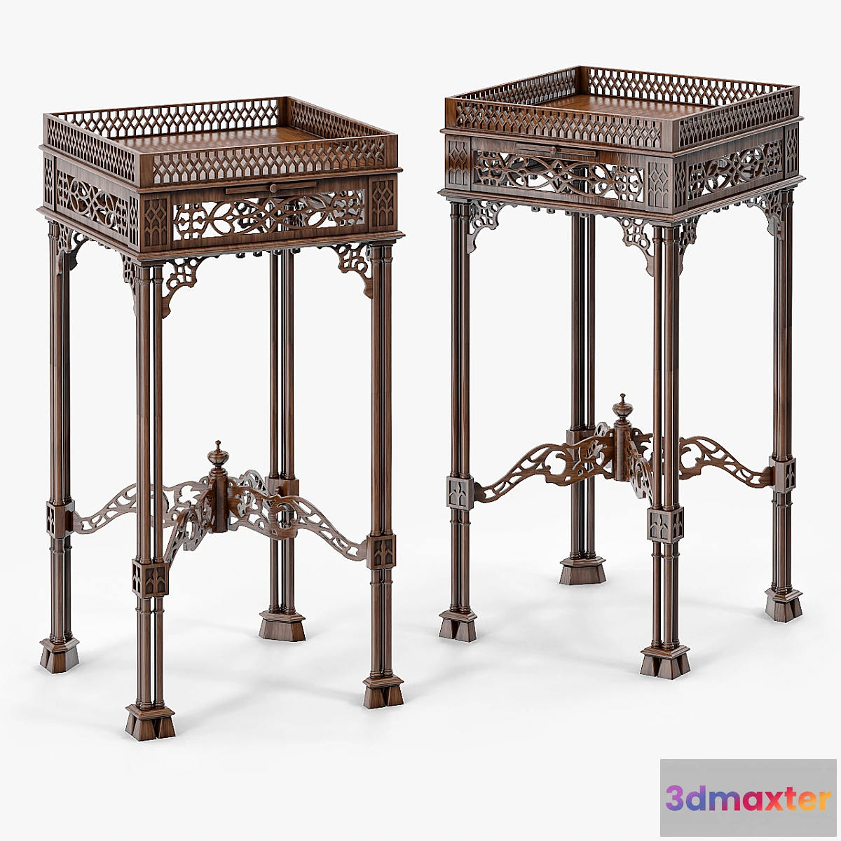 1280932 - Jonathan Sainsbury Chippendale Fret Bedside Table 3D Max