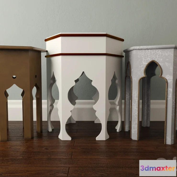 1281520 - Moroccan Tables 3D Max
