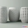 1283094 - White Ceramic Stools - No.2 3D Max