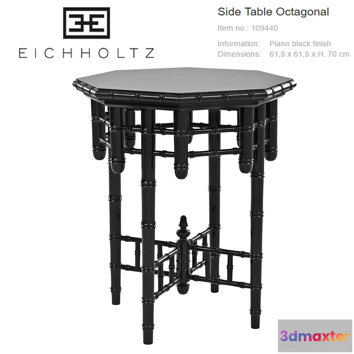 1283796 - Eichholtz Side Table Octagonal - No.2 3D Max