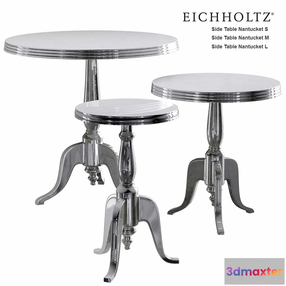 1287052 - Eichholtz Side Table Nantucket S M L 3D Max