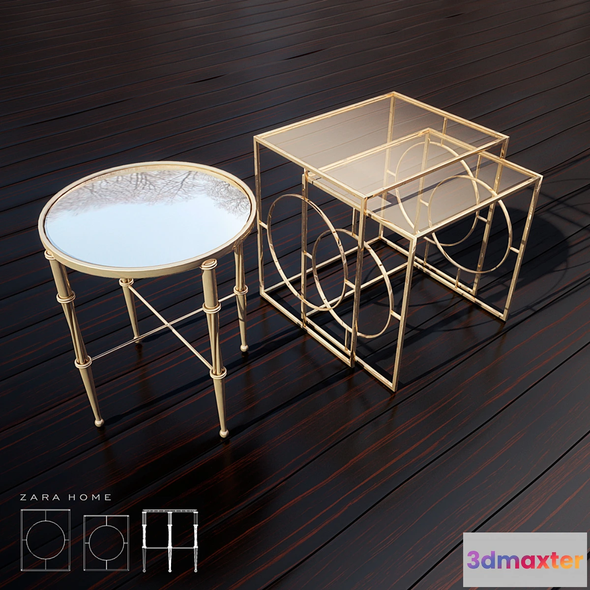 1287176 - Zara Home Table set 3D Max