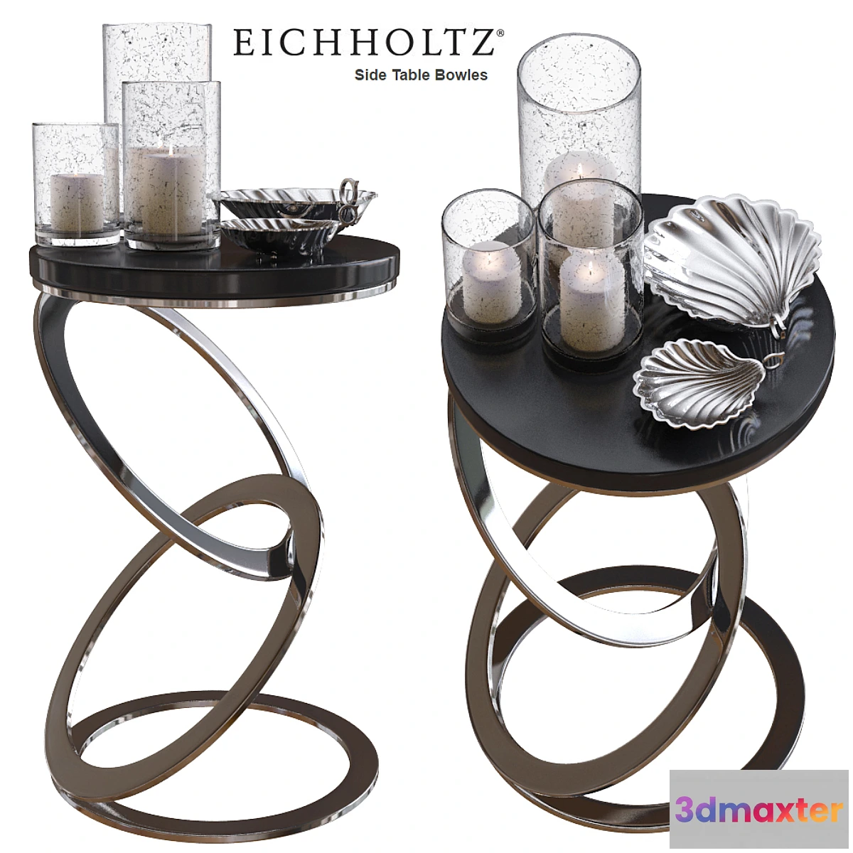 1287182 - Eichholtz Side Table Bowles with accesories 3D Max