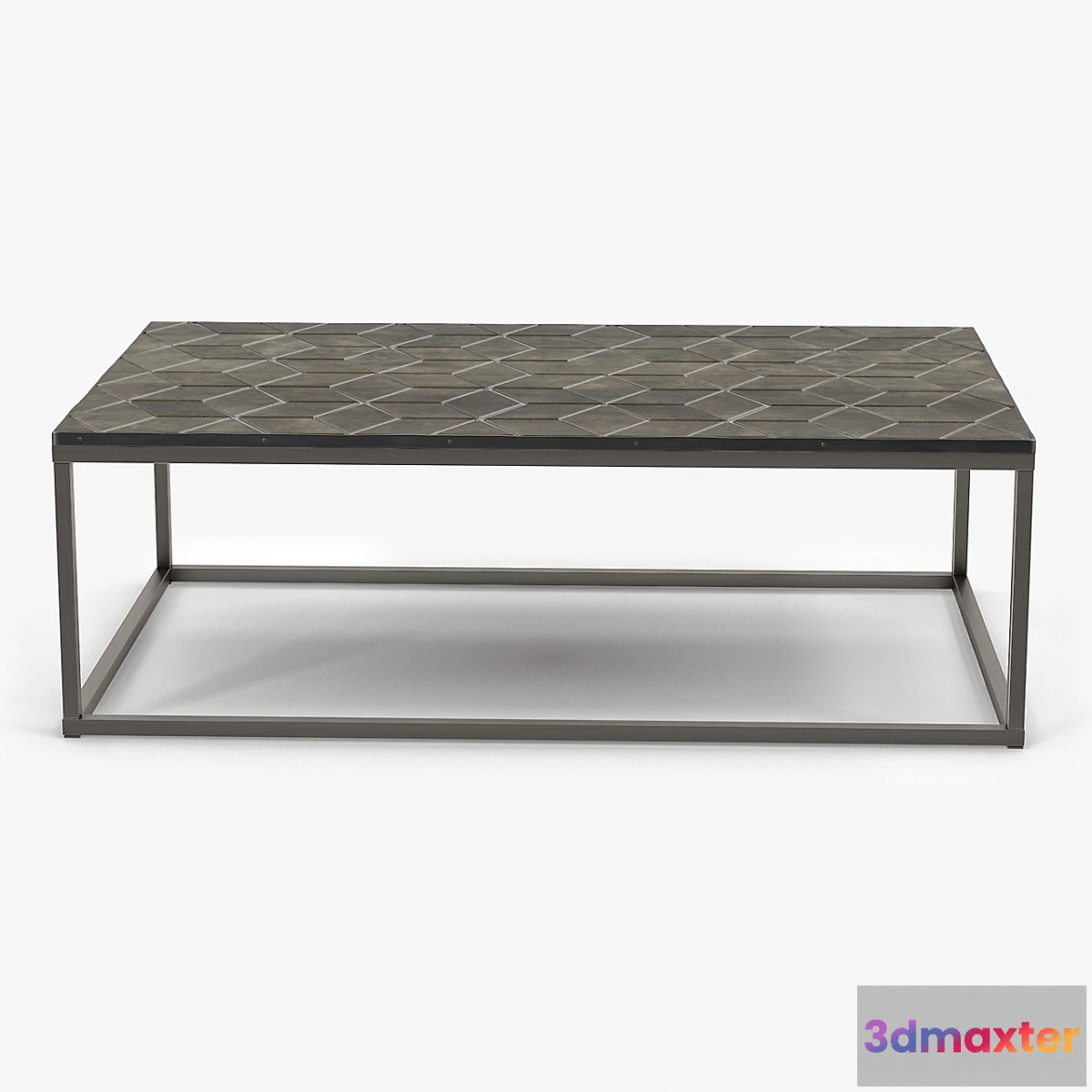 1287186 - restoration hardware metall parquet coffee table 3D Max