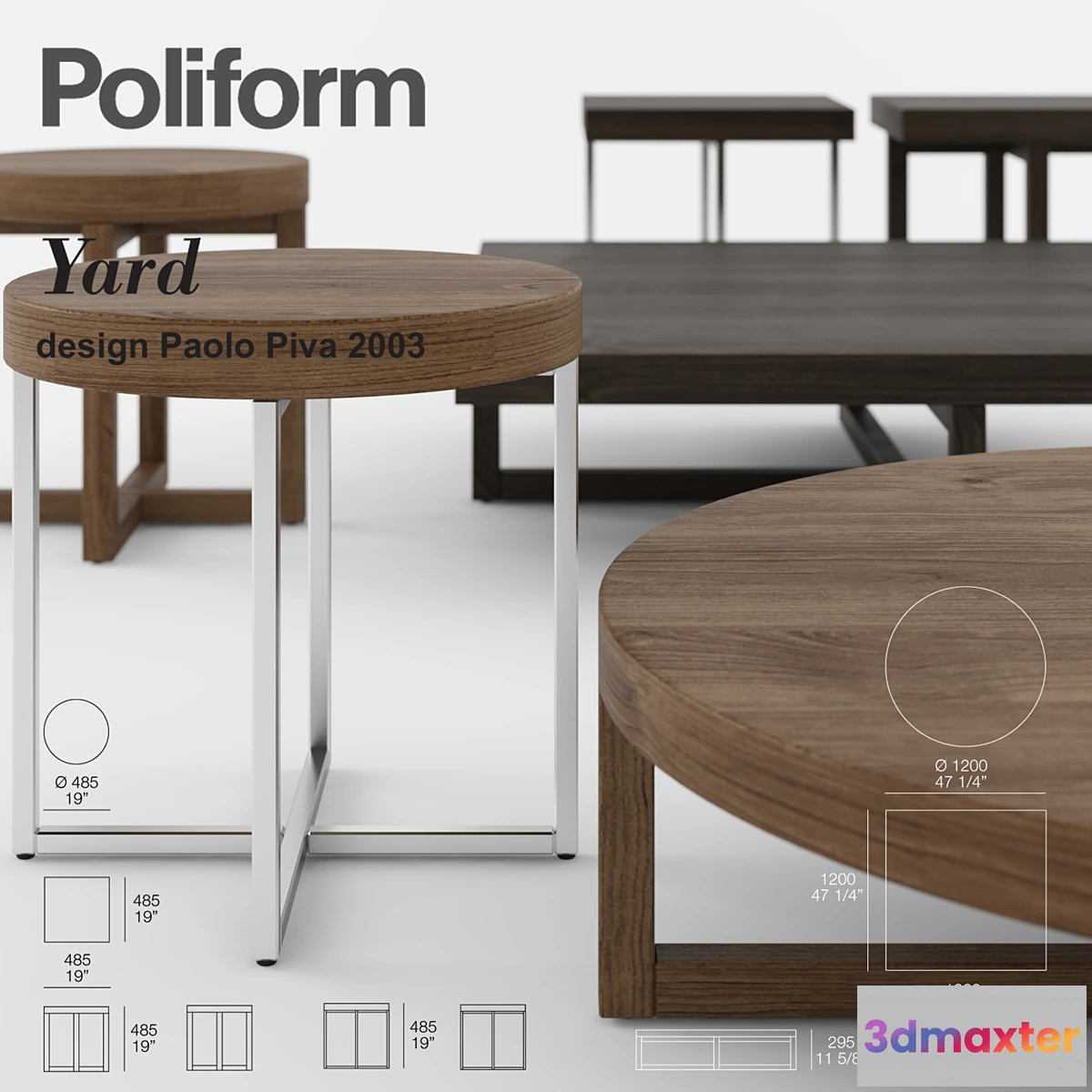 1287190 - POLIFORM. Yard coffee table 3D Max