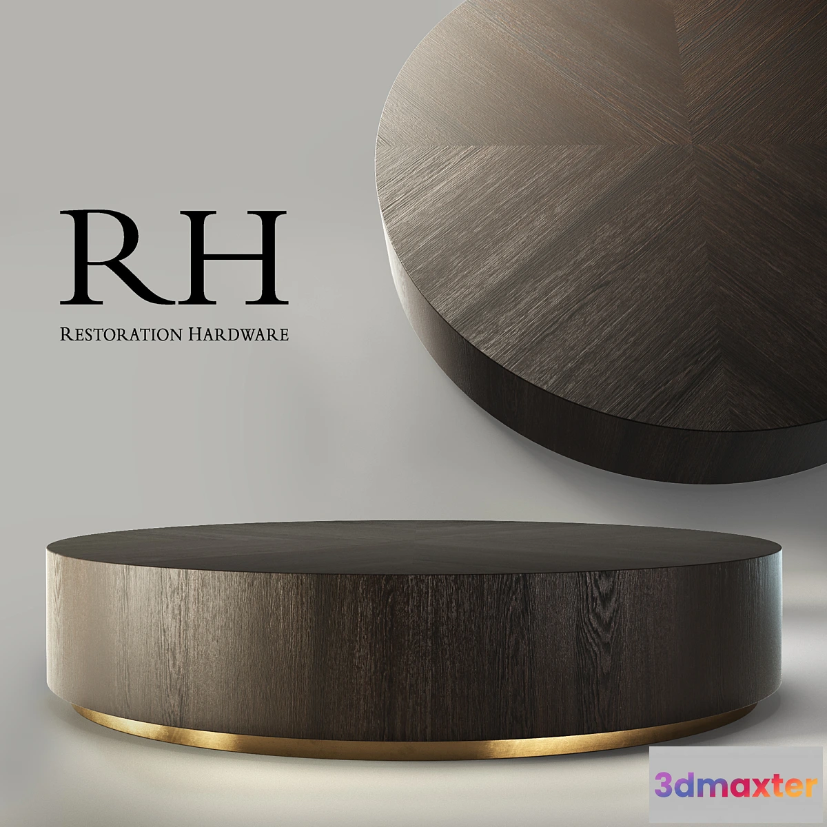 1288064 - RH Machinto Round Coffee Table 3D Max