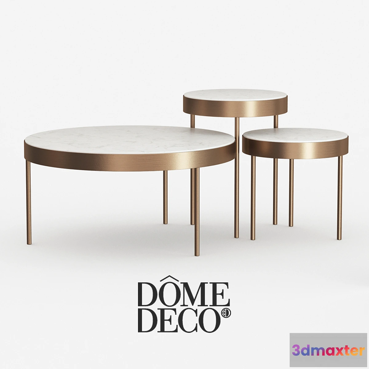 1289236 - Dome Deco set of coffee tables 3D Max