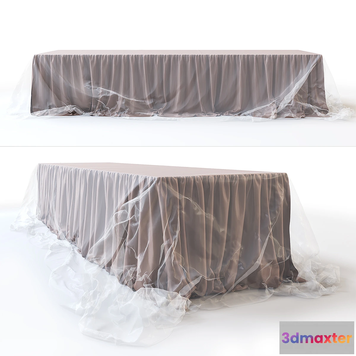 1289336 - Drapery wedding table 3D Max