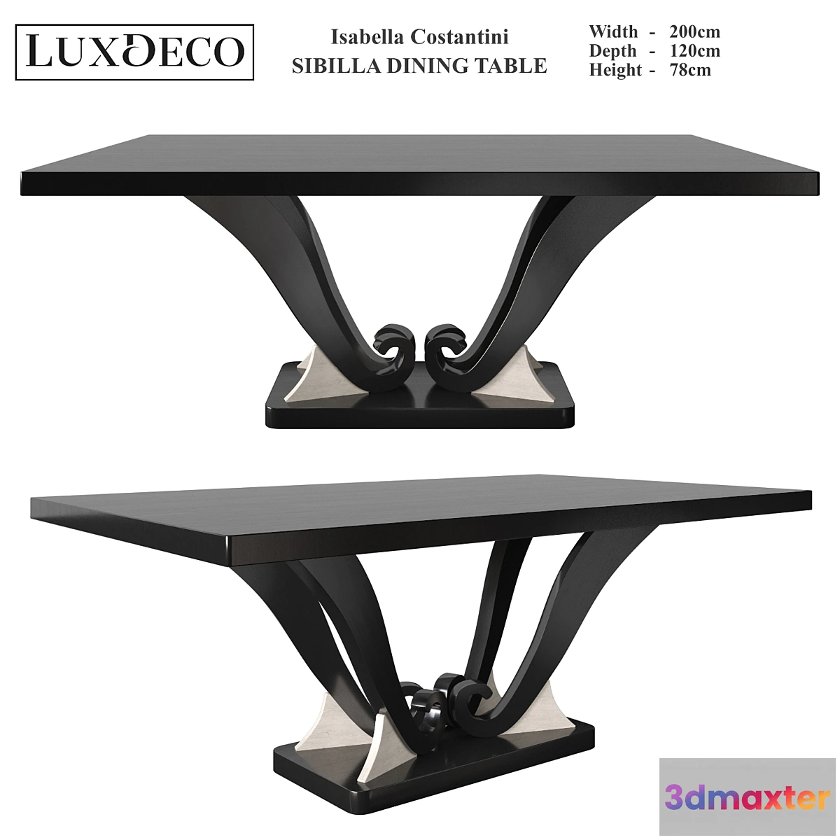 1289808 - Isabella Costantini Sibilla Dining Table 3D Max