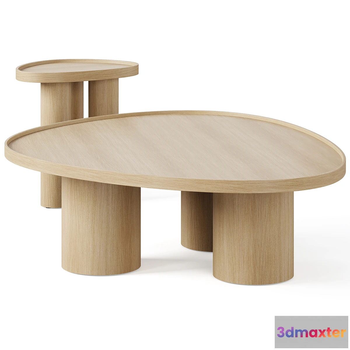 1293751 - Brasero oak coffee table by LA REDOUTE INTERIEURS 3D Max