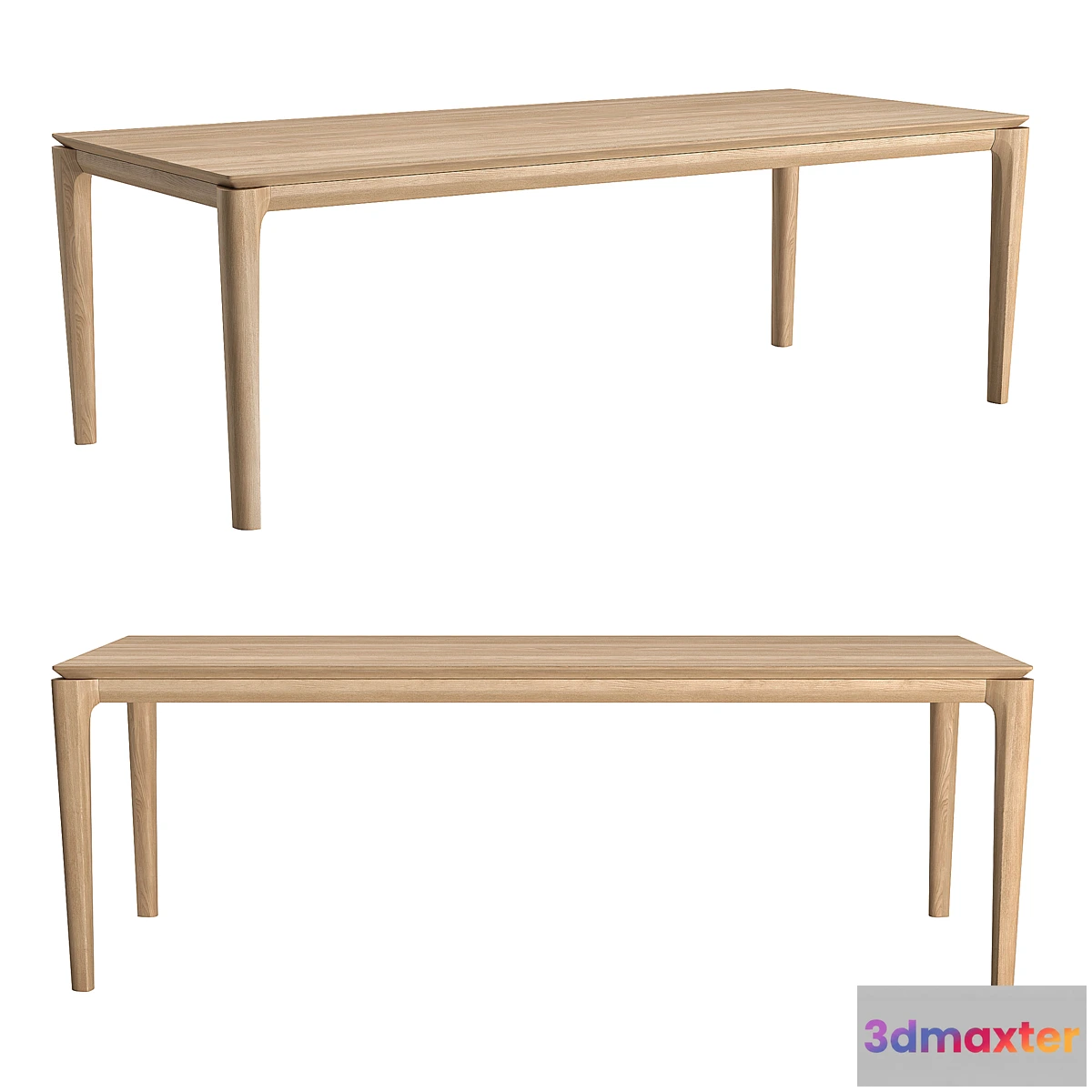 1294697 - Ethnicraft Oak Bok Dining Table 3D Max