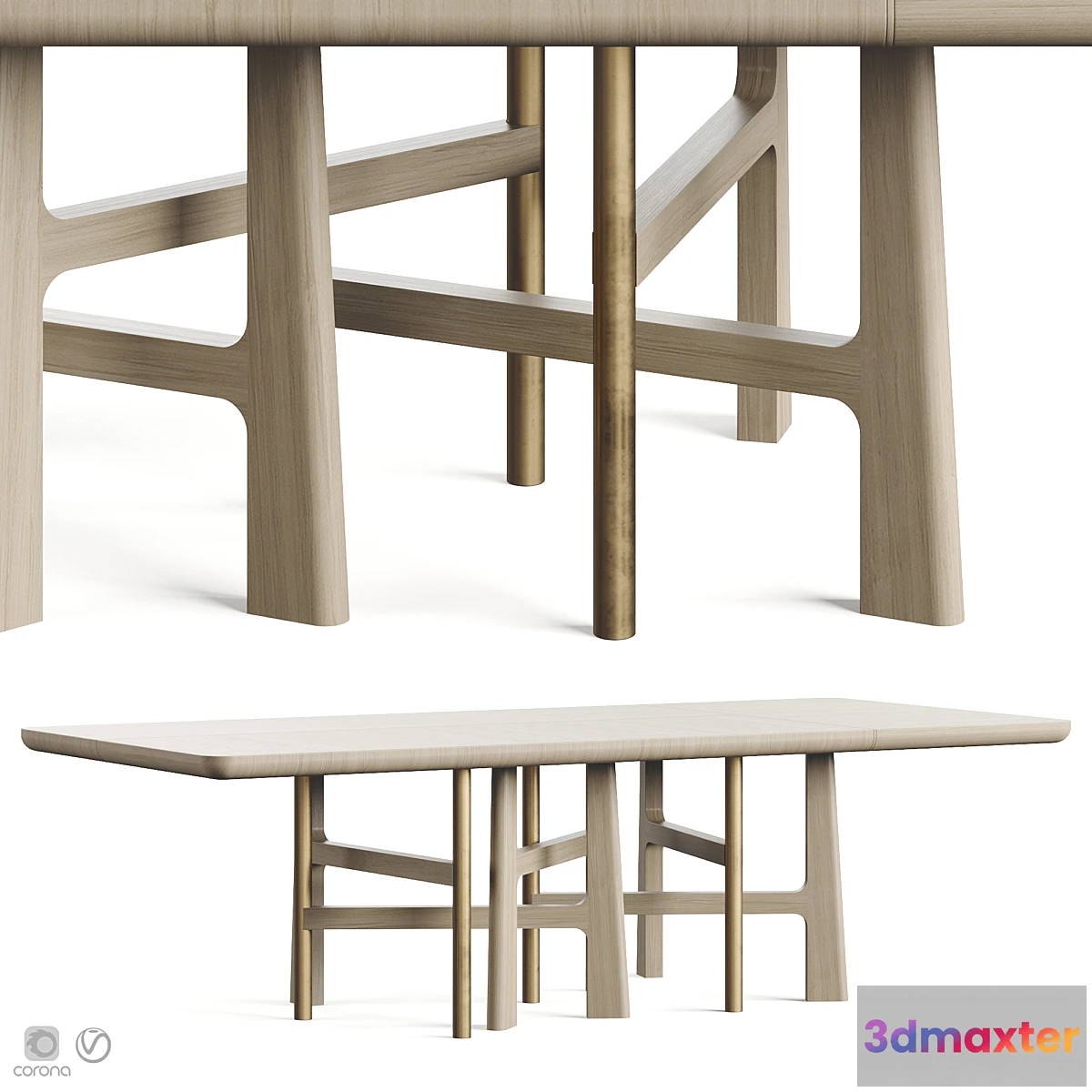 1295828 - Atelier Tortil Wood I Table - No.2 3D Max