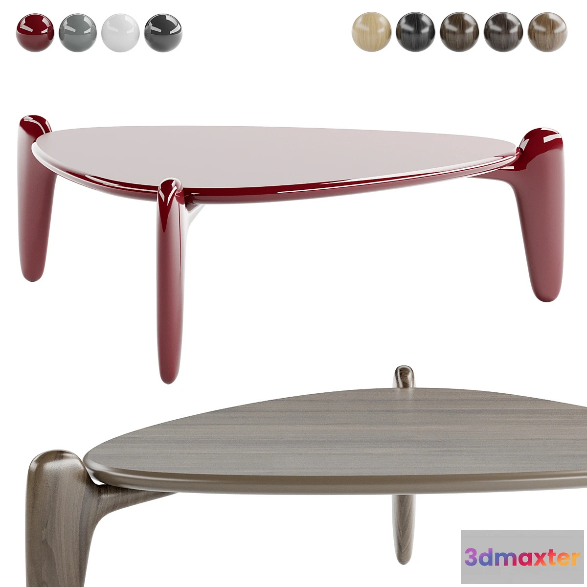 1295856 - Roche Bobois PULP Triangular cocktail table 3D Max