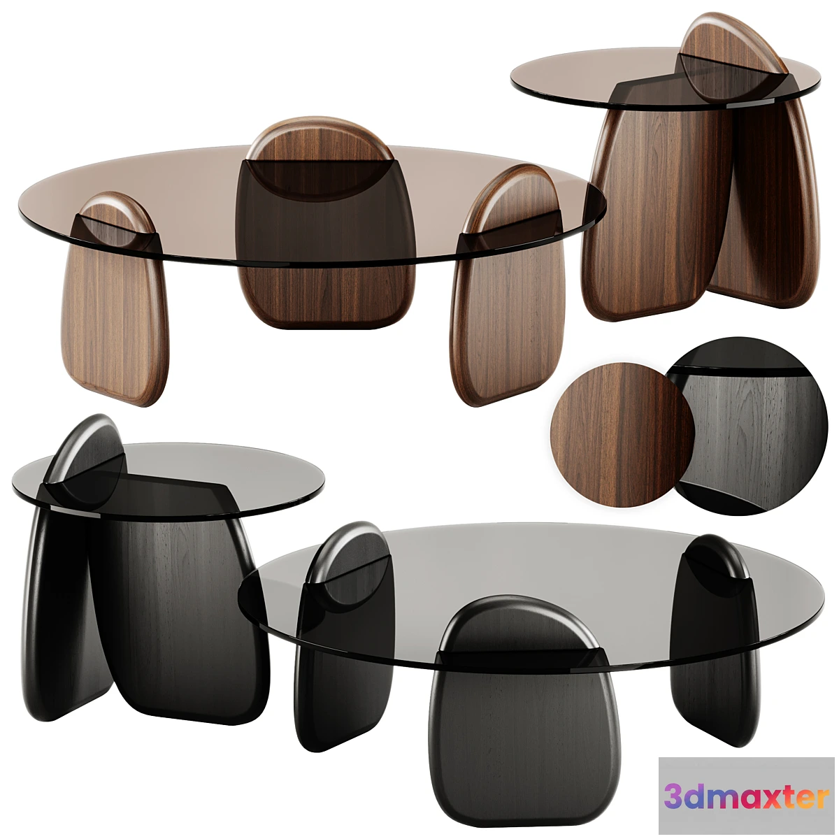 1296199 - Shark Coffee Tables set by Roche Bobois 3D Max