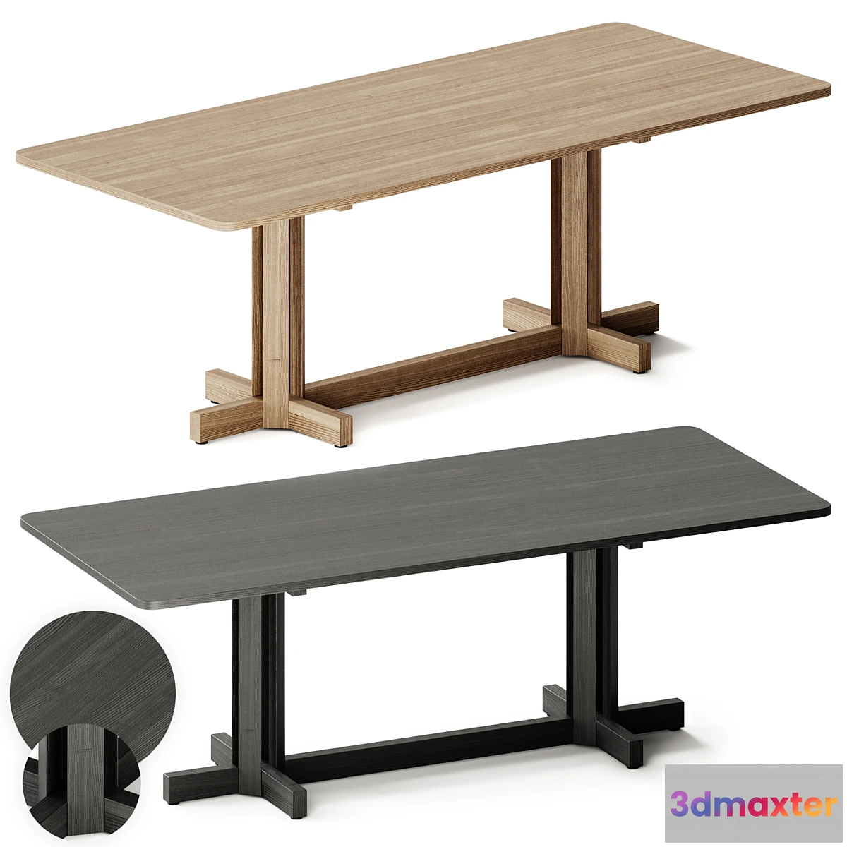 1296684 - Kettal ALTAR Rectangular wooden dining table 3D Max