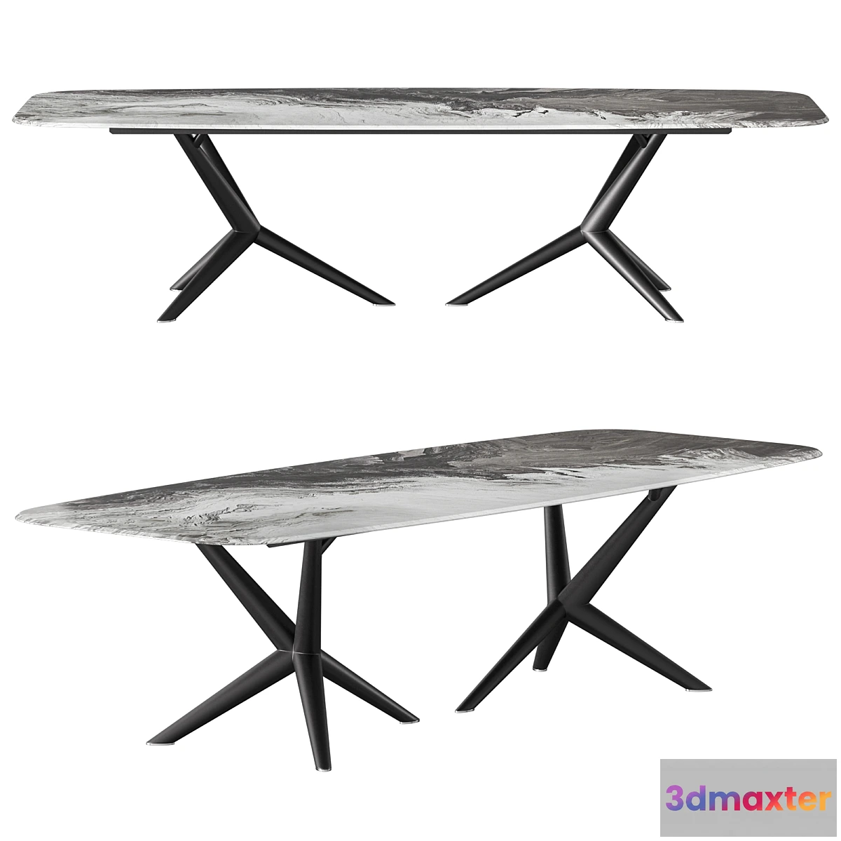 1298004 - Cattelan Italia Atlantis Crystalart Dining Table 3D Max