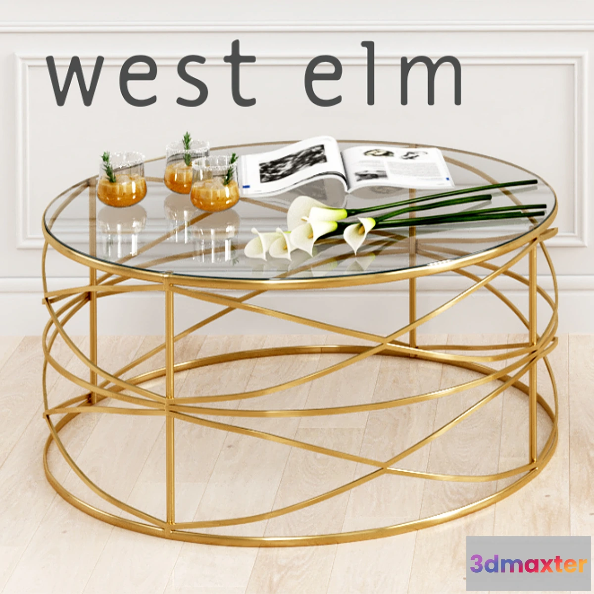 1299187 - Sculptural Brass Coffee Table 3D Max