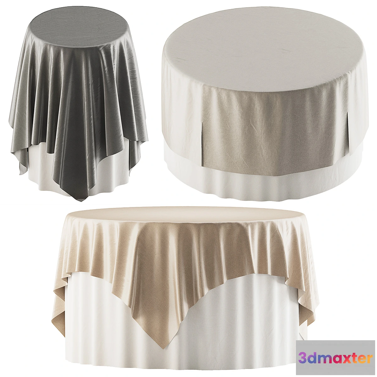 1300786 - Restaurant Tablecloth - Circle - No.2 3D Max