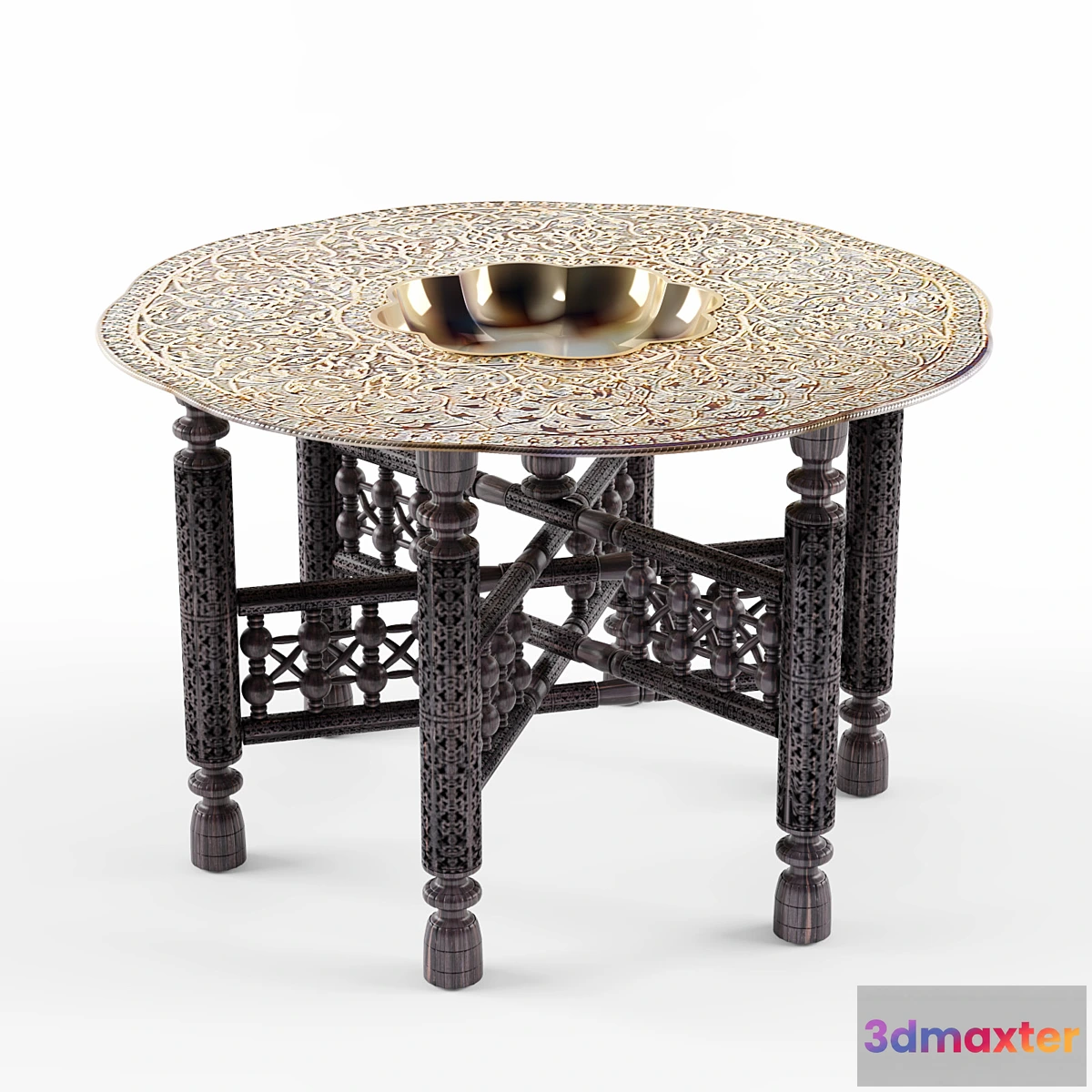 1302222 - Benares brass tray table 3D Max