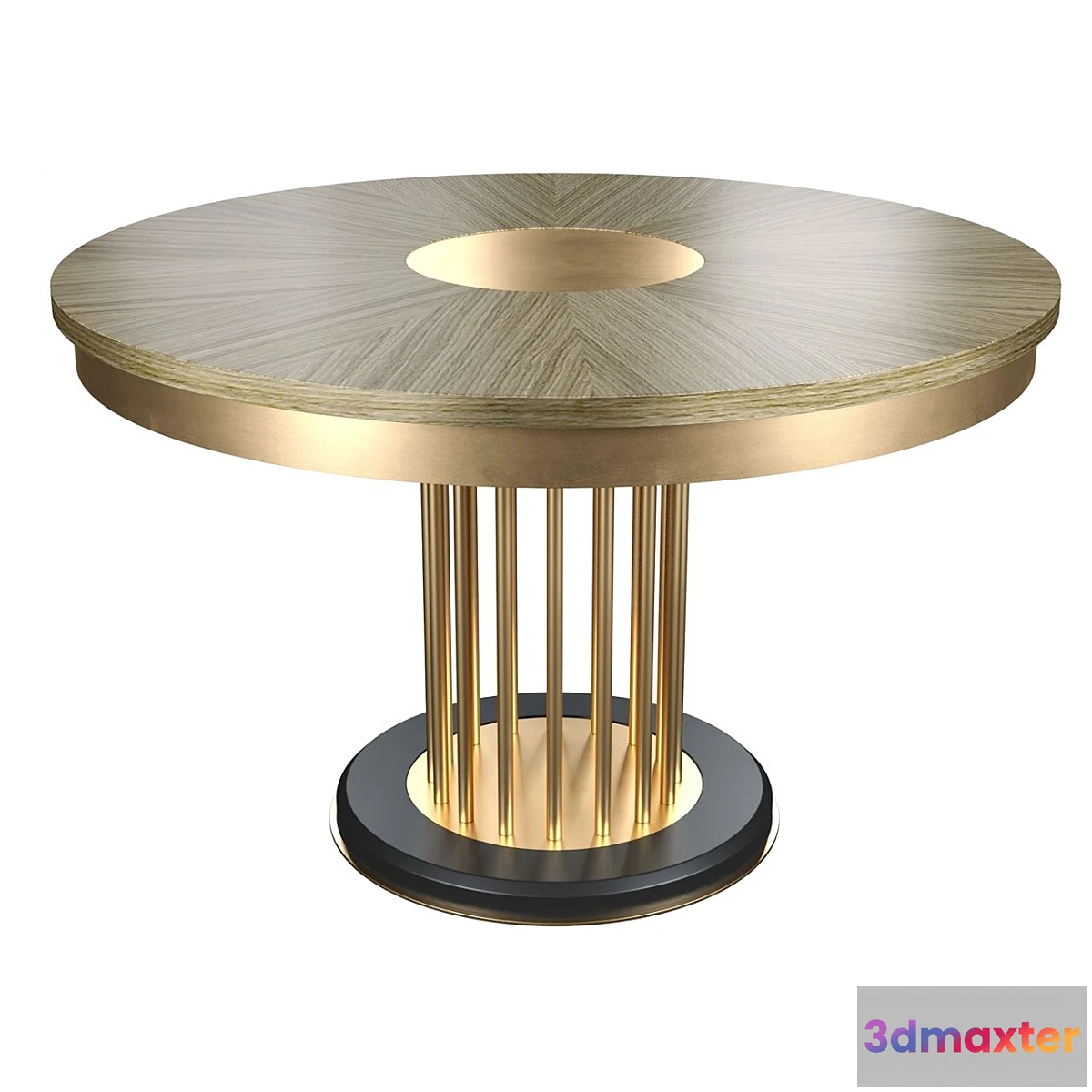 1304260 - OM Round Brass Dining Table S018 Any-Home 3D Max