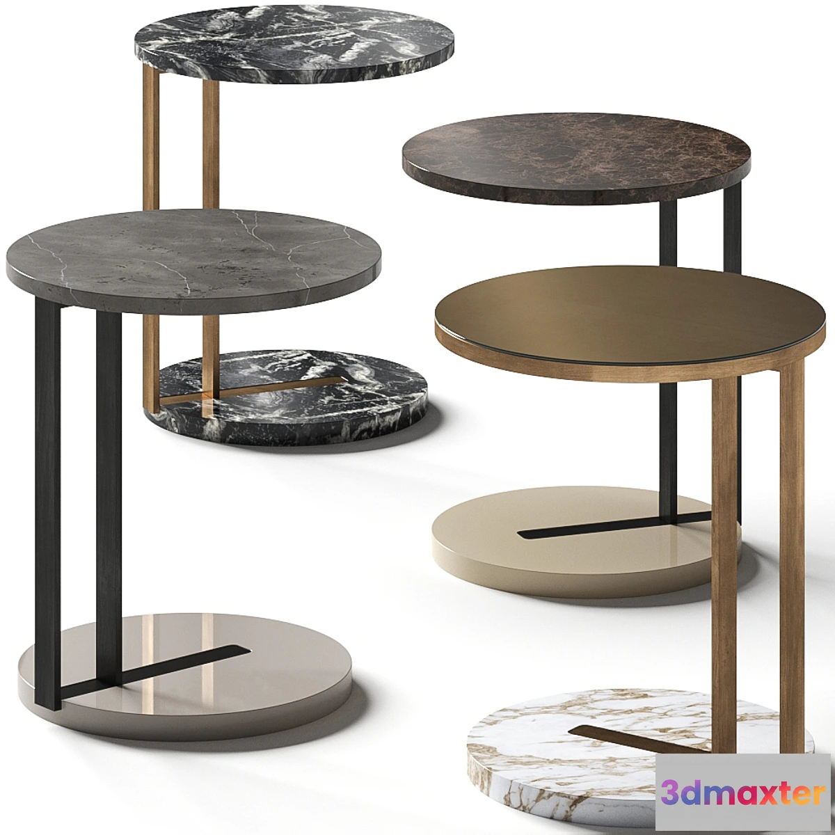 1306464 - Meridiani Ralf Coffee & Side Table Comp. 3 3D Max
