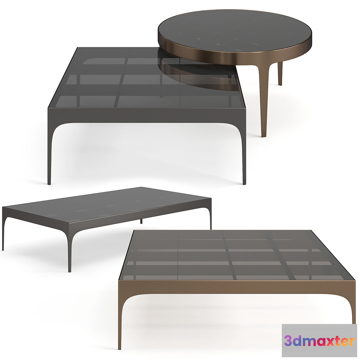 1307238 - Bonaldo Passy coffee tables set 3D Max