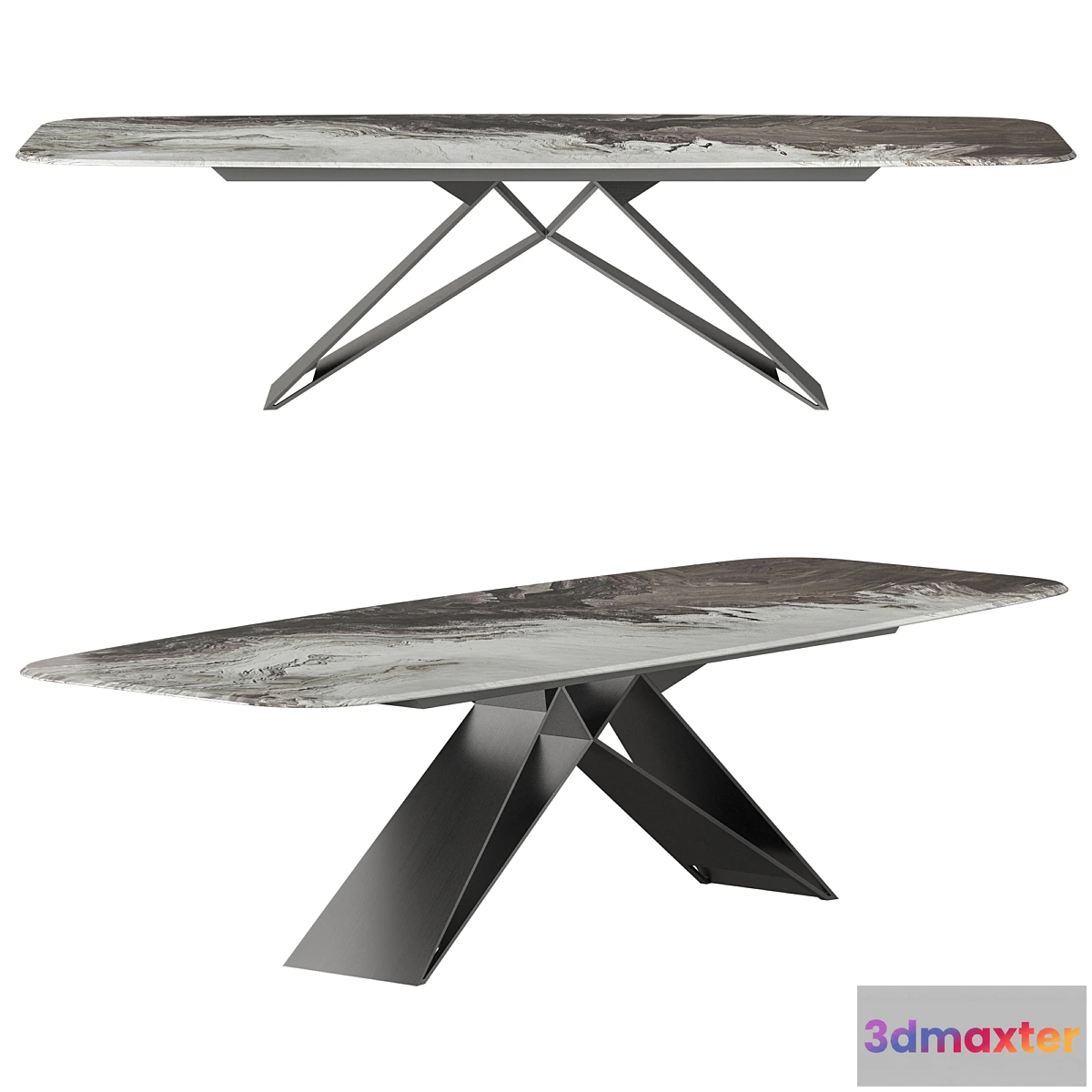 1309753 - Cattelan Italia Premier Crystalart Dining Table - No.2 3D Max