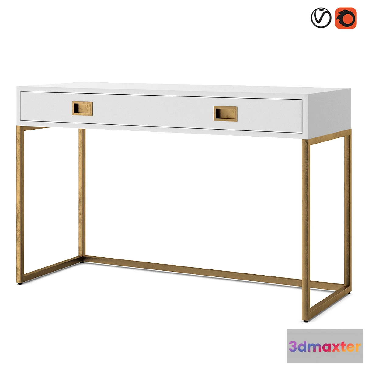 1310062 - Restoration Hardware Avalon Desk 3D Max