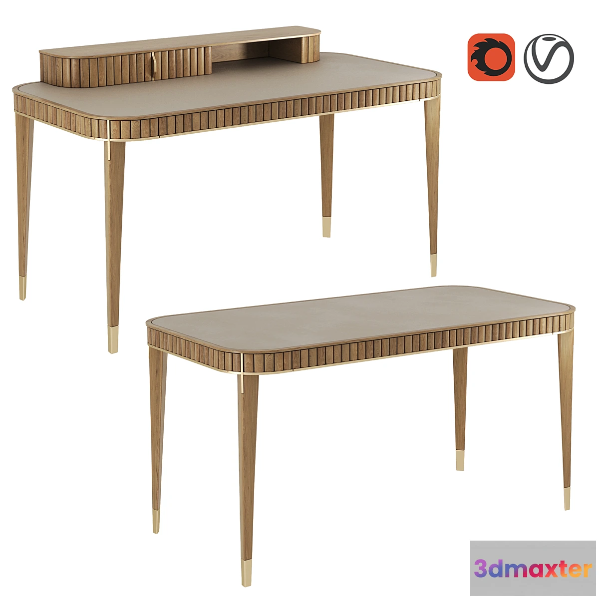 1310243 - EDEN-ROCK Desk Design Sacha Lakic 3D Max