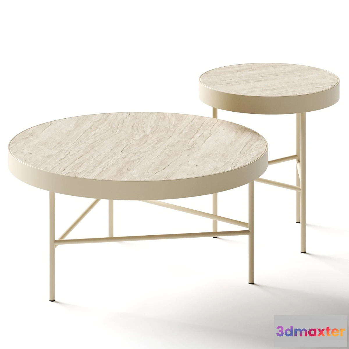 1311412 - Ferm Living Travertine Coffee Tables 3D Max