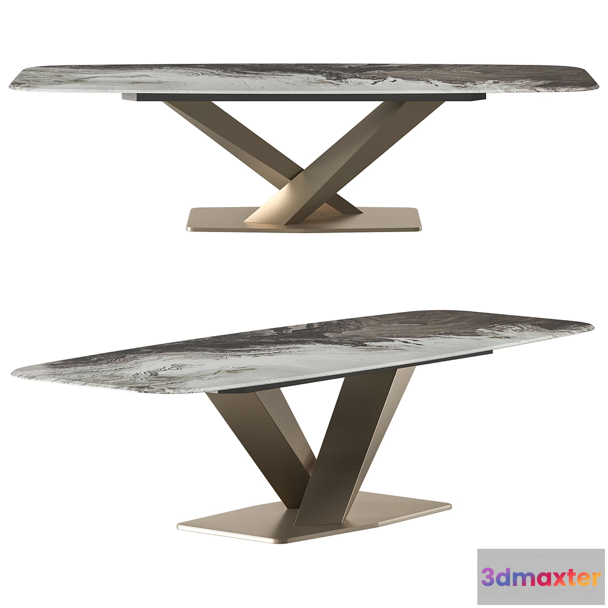 1311890 - Cattelan Italia Stratos Crystalart Dining Table 3D Max