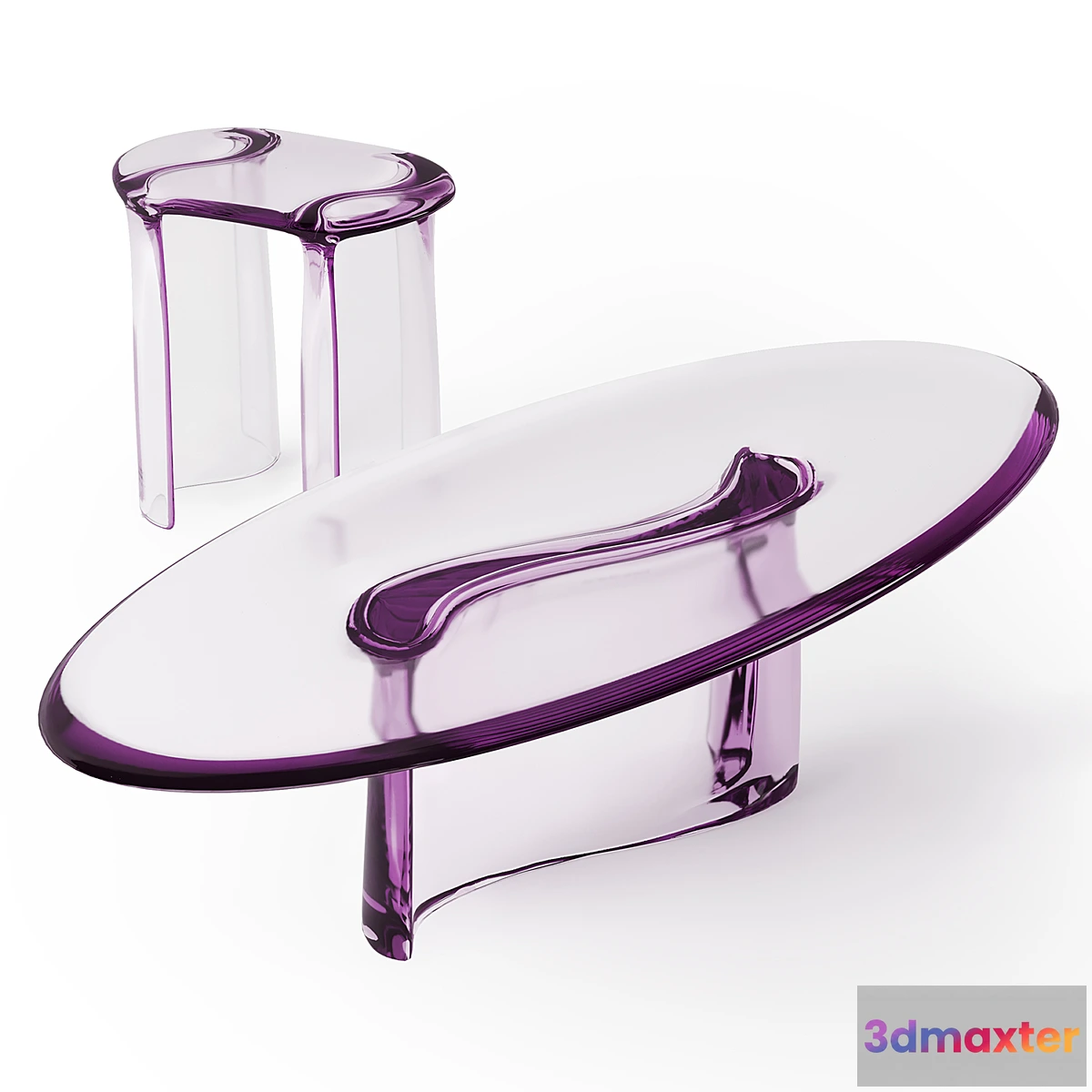 1312126 - Studio Lukas Cober New Wave Liquid Stool and Low Table 3D Max